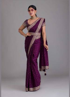 Chinon With Fancy Work Designer Saree Collection At Wholesale Rate