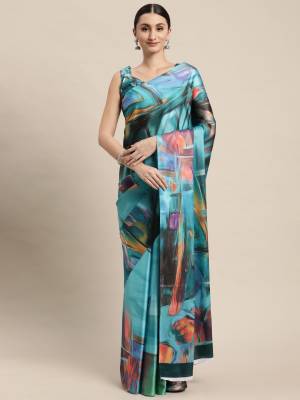 Japan Satin With Digital Print Fancy Saree Collection