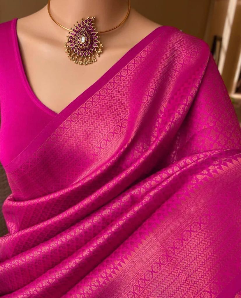 Lichi Silk With Rich Pallu & Jacquard Work On All Over The Saree Collection At Wholesale Rate