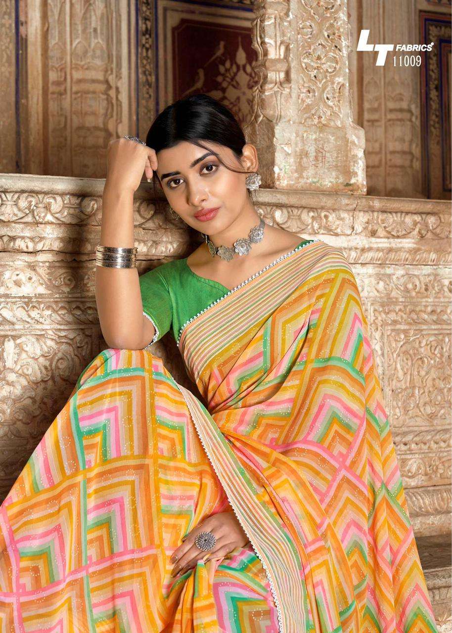 Lt Fabrics Aabhushan Weightless With  Fancy Saree Collection