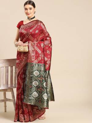 Silk With Traditional Bandhani Print Saree Collection