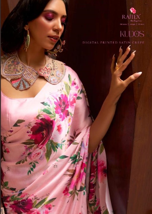 Rajtex Kudos Satin With Digital Printed Summer Special Saree Best Rate