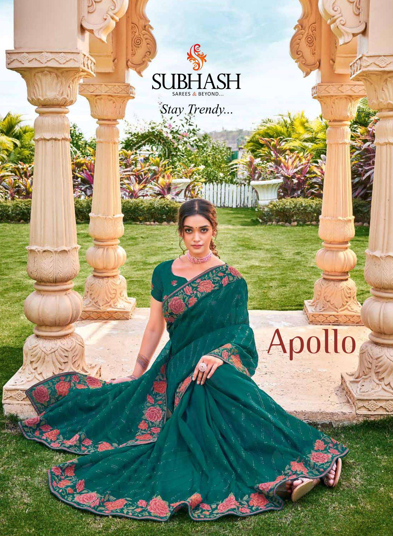 Subhash Apollo Organza With Fancy Handwork Border Saree At Best Rate