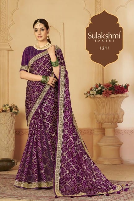 Sulakshmi 1211 & 1212 Colours Fancy With Fancy Wedding Wear Saree Collection At Wholesale Rate