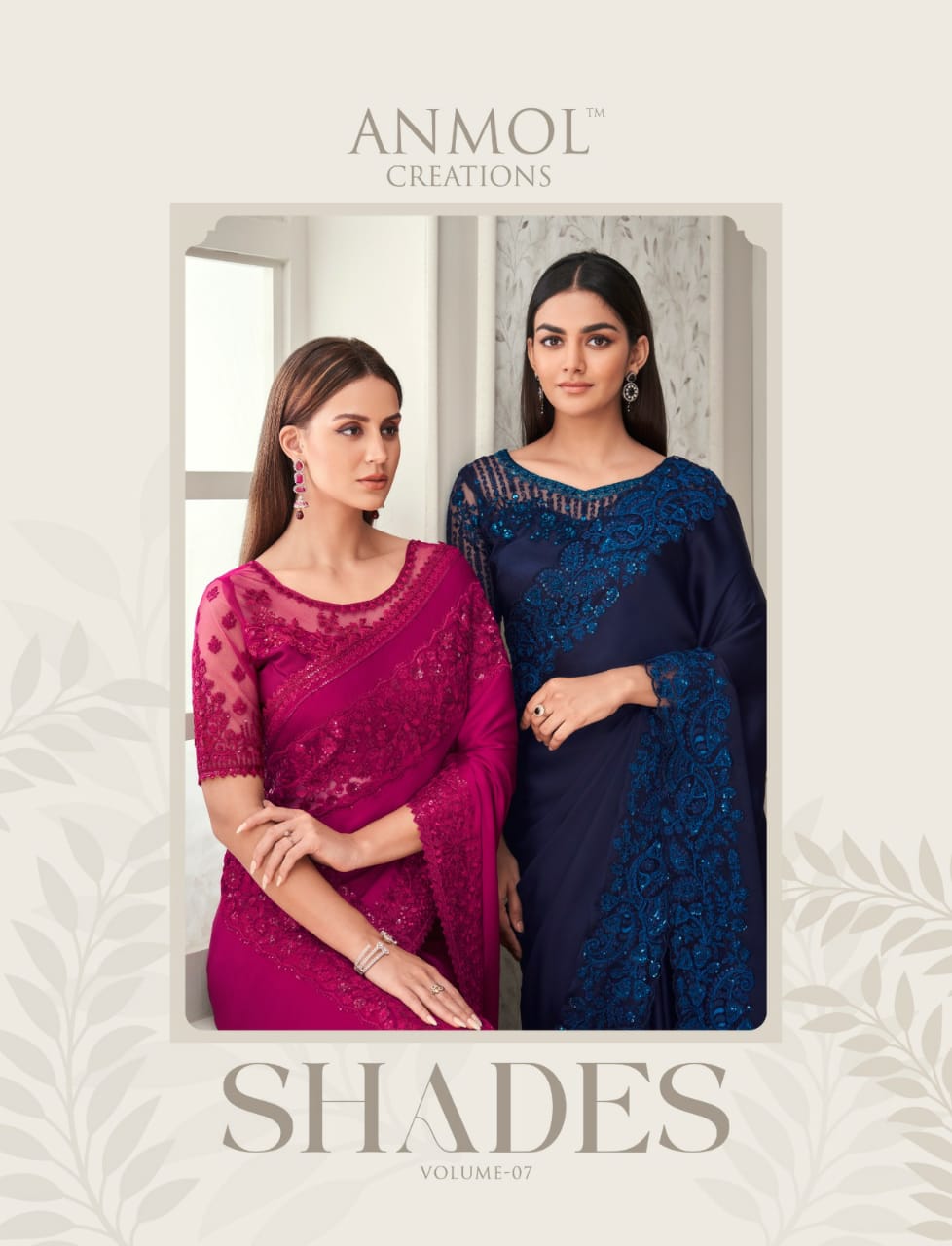 Anmol Creation Shades Vol 7 Fancy Designer Party Wear Saree Collection At Wholesale Rate