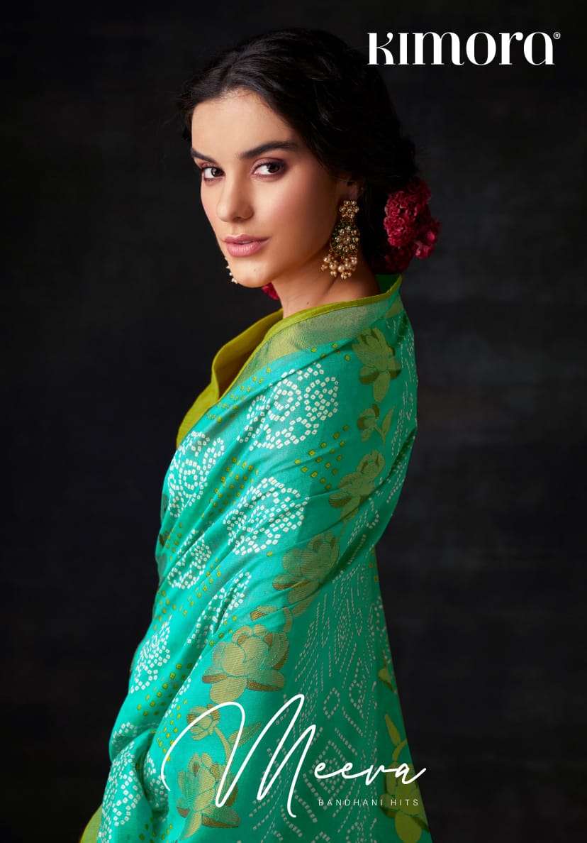 Kimora Meera Vol 7 Bandhani Printed Barasso Style Fancy Saree Collection At Best Rate