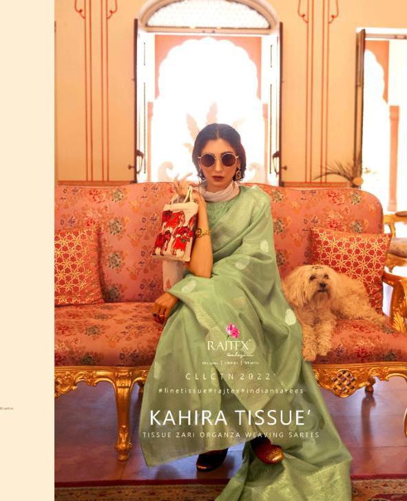 Rajtex Kahira Tissue With Fancy Party Wear Saree Collection At Wholesale Rate