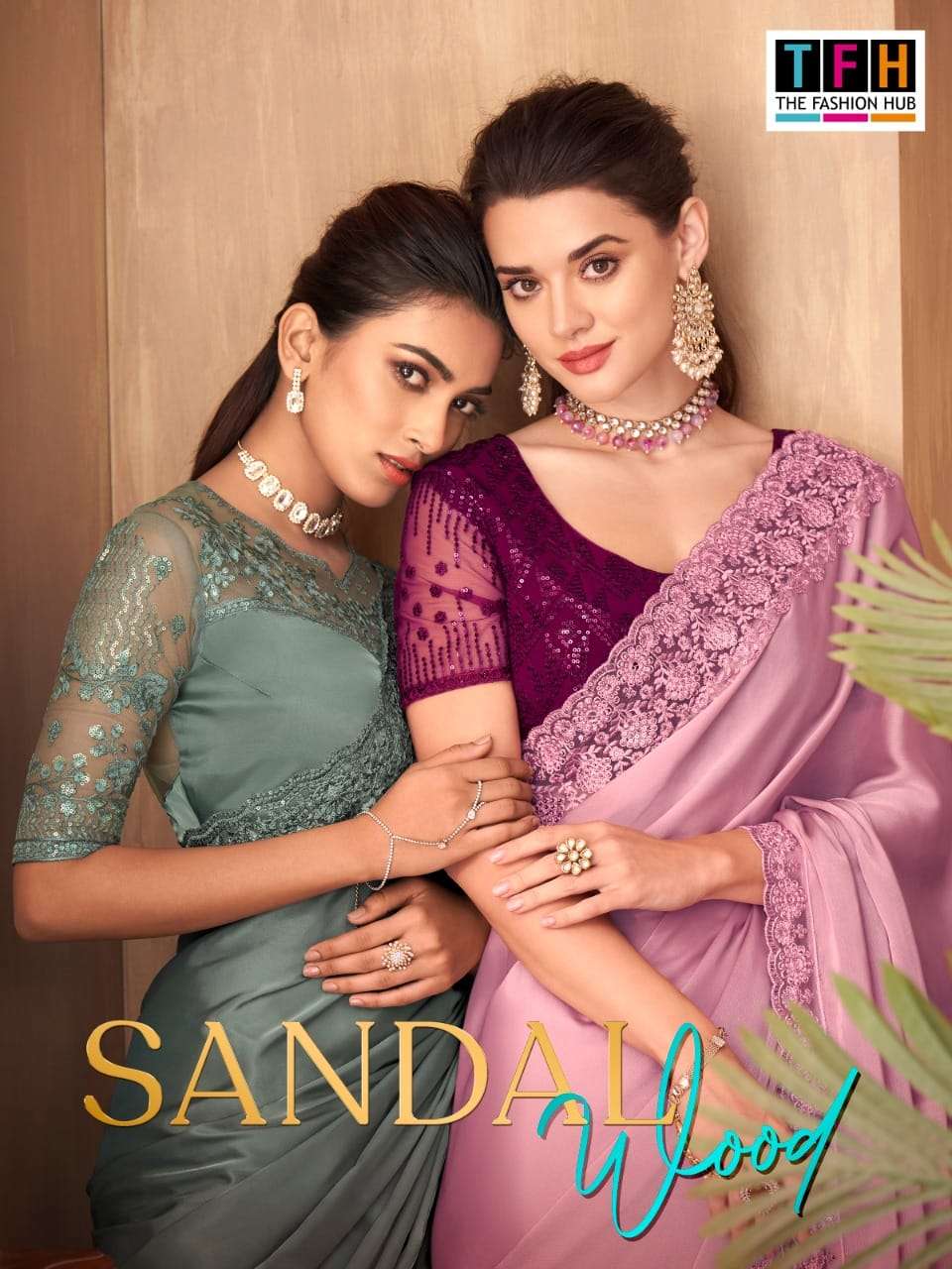 Tfh Sarees Sandalwood Vol 11 Silk With Embroidery Work Wedding Wear Designer Saree Collection At Wholesale Rate