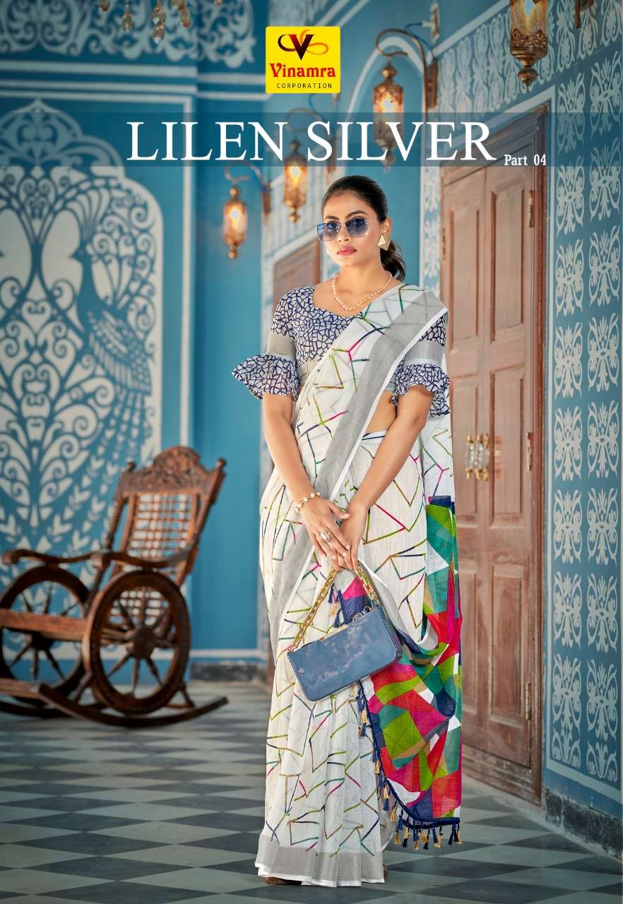 Lilen Silver Vol 4 Linen Pattu Sarees Wholesale Rate