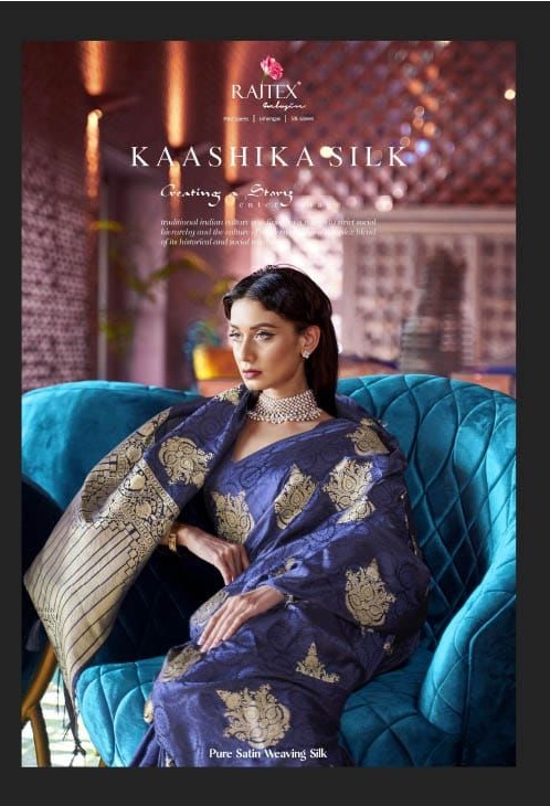 Rajtex Kaashika Satin Silk With Fancy Weaving Design Saree Collection At Wholesale Rate