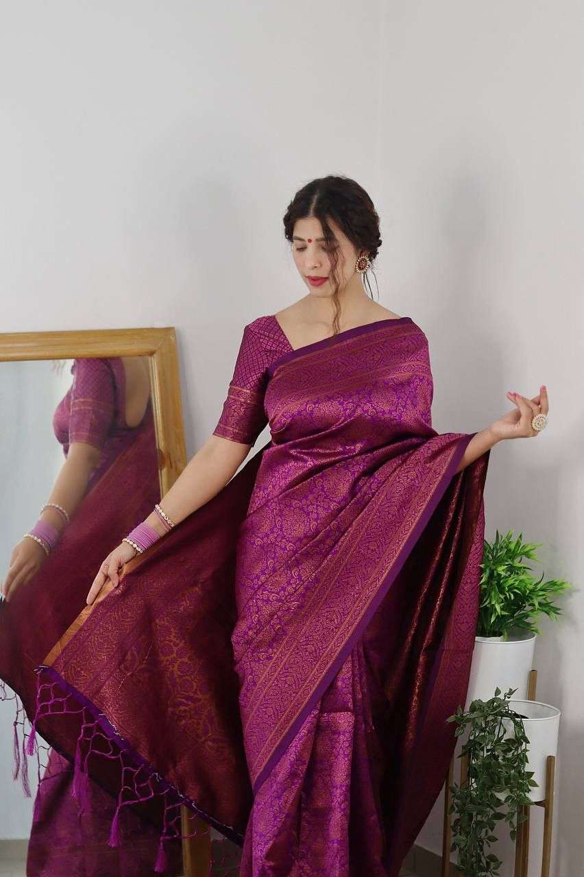 Magenta 'Paan-Patti' Sari | House Of Masaba – KYNAH