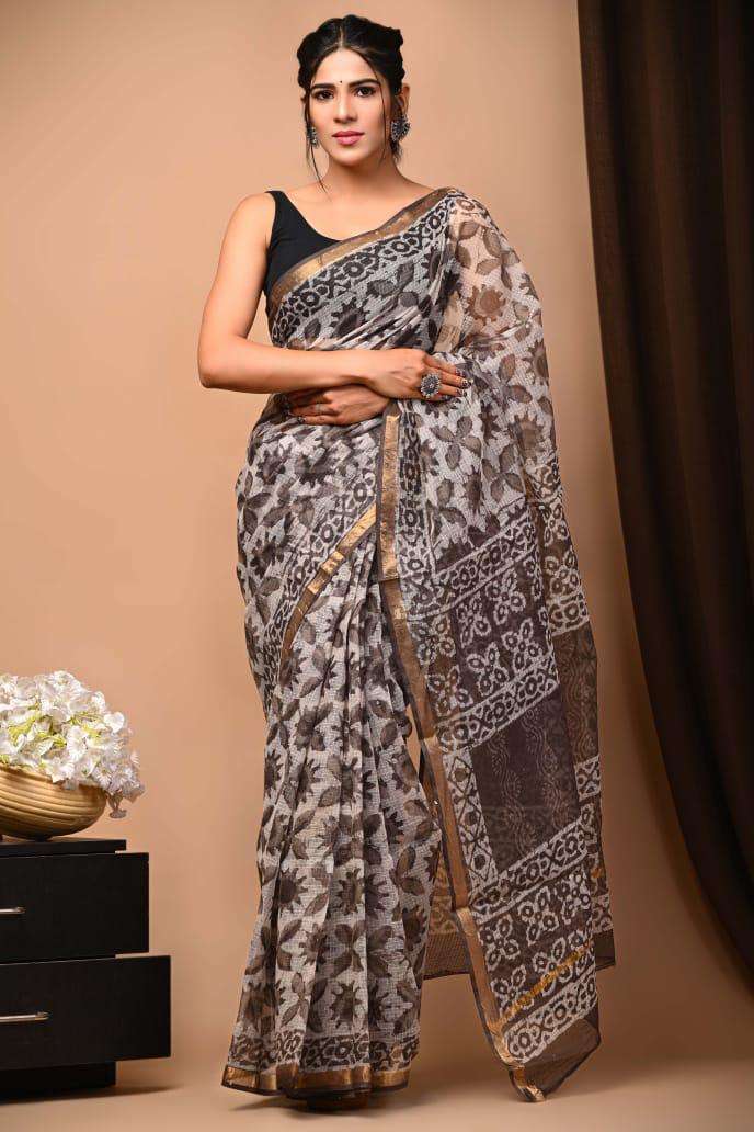 Kota Doriya With Printed fancy look saree colleciton