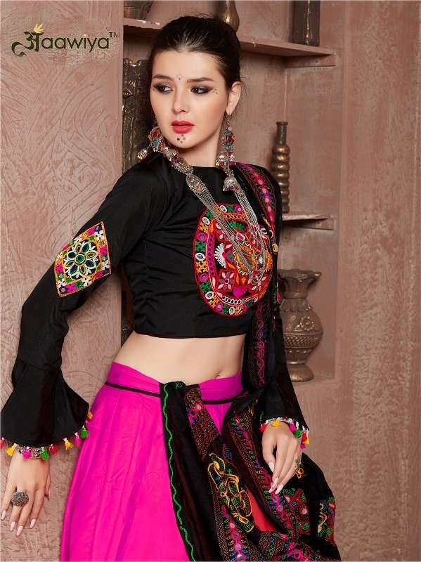 Buy Pink Rajwadi Silk Aari Work Umbrella Lehenga Wedding Wear Online at  Best Price | Cbazaar