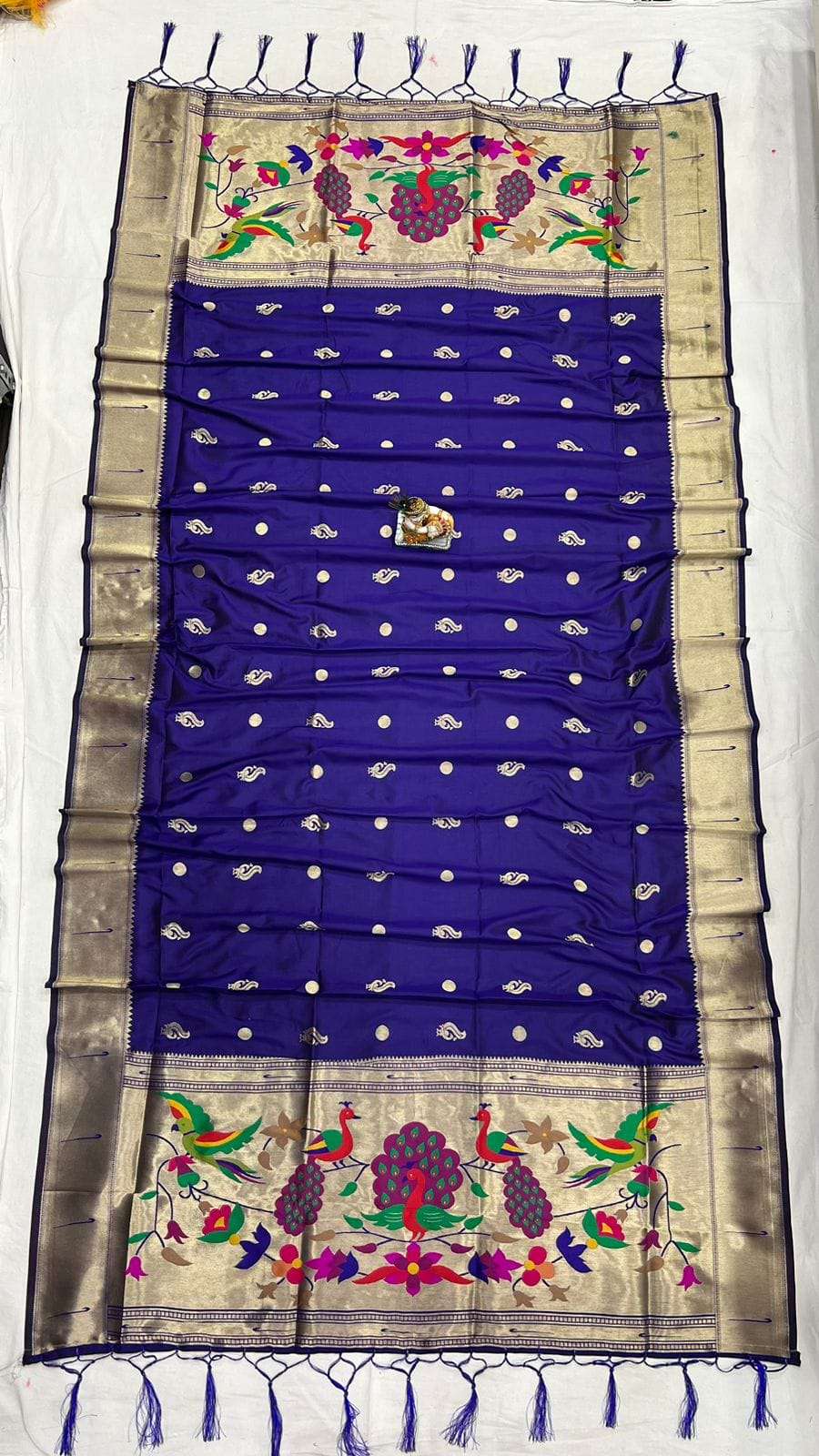 festival special Soft banarasi silk with Gold Jari Peacock Design Dupatta collection at best rate