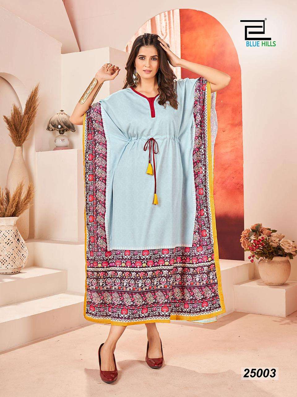 Blue Hills STARE VOL 25 Crepe With digital printed Kaftan collection at best rate