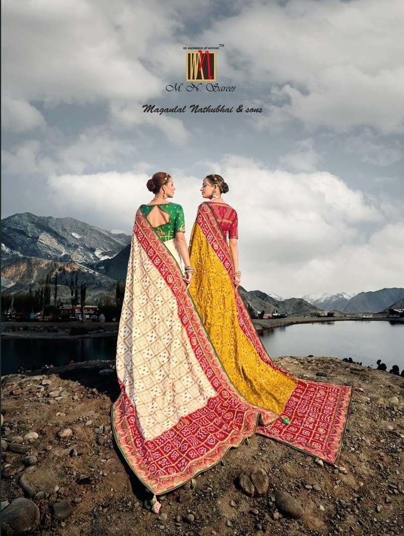 Silk Hand Bandhani Saree with gold heavy zari border Saree which is best  for all the