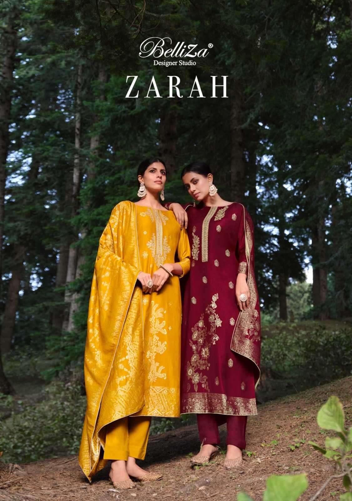 Belliza designer Studio Zarah Viscose Pashmina Silk with Festival Special Winter collection at best rate