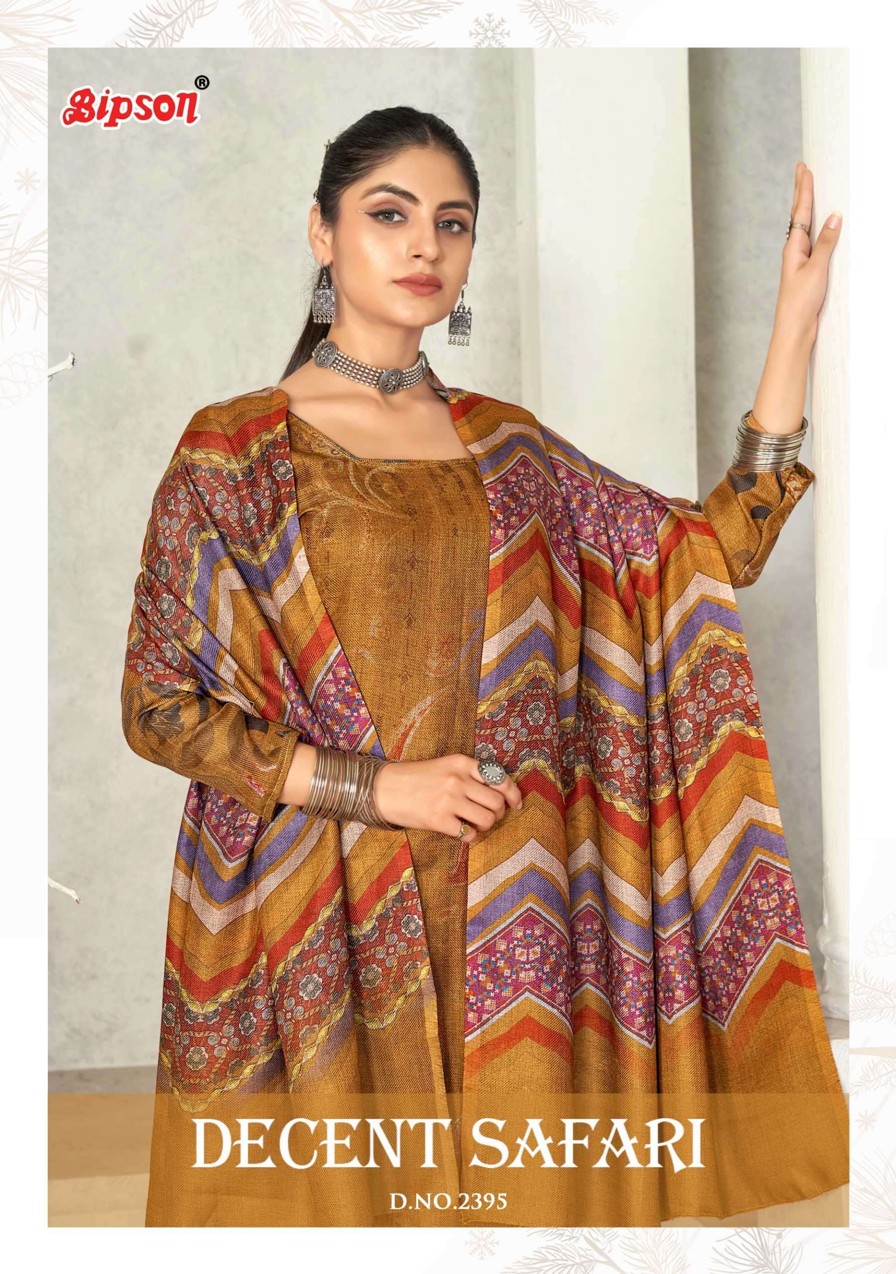 Bipson Safari 2395 PAshmina Silk with digital Printed Salwar kameez collection at best rate