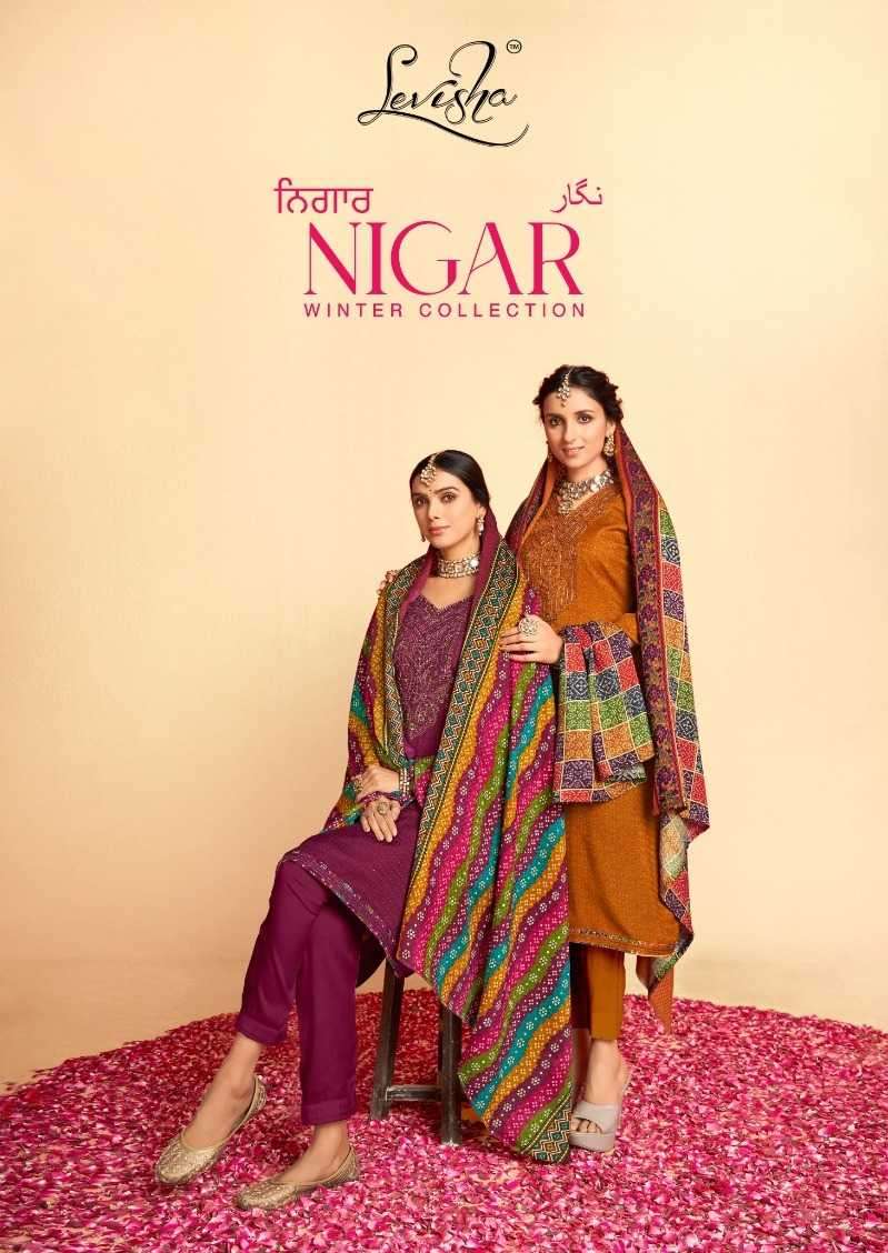 levisha nigar winter Collection Pashmina Silk with Printed Salwar kameez collection at best rate