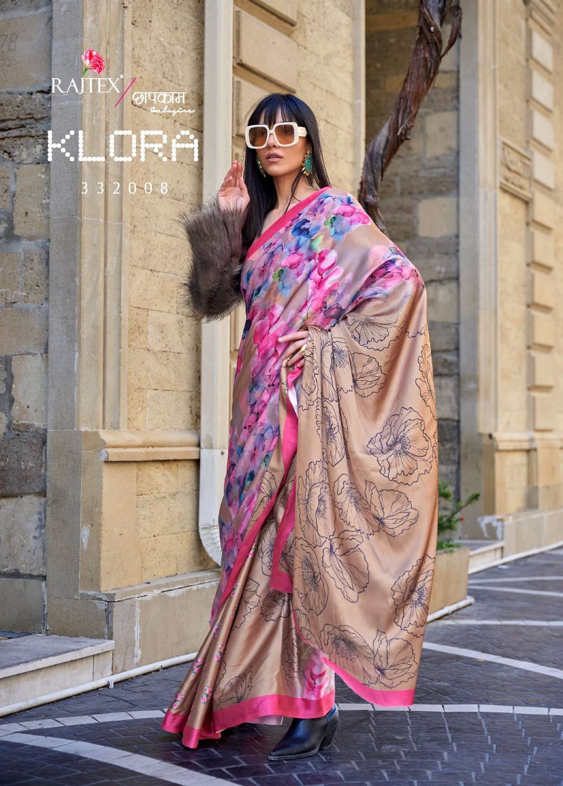 Rajtex Klora 322000 SERIES Satin Silk with digital Printed saree collection at best rate
