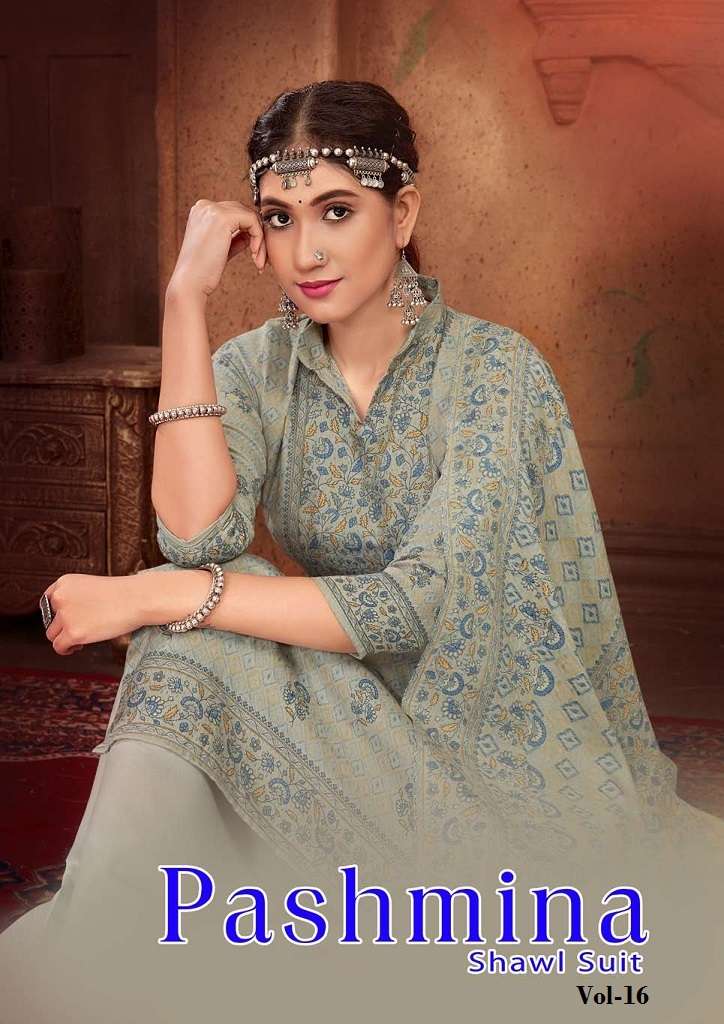 SAT PAShmina vol 16 Winter Festival Special Dress Material collection at best rate