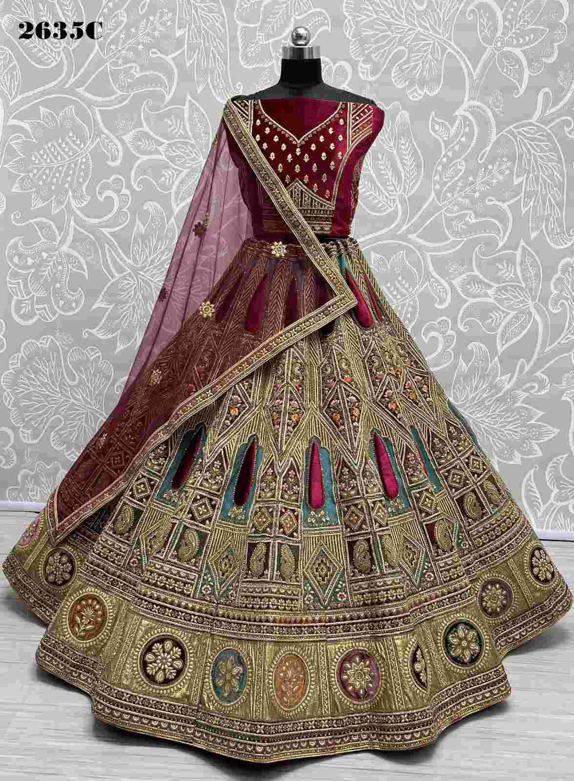 Bridal Special Net with Handwork Designer Lehenga choli collection at best rate