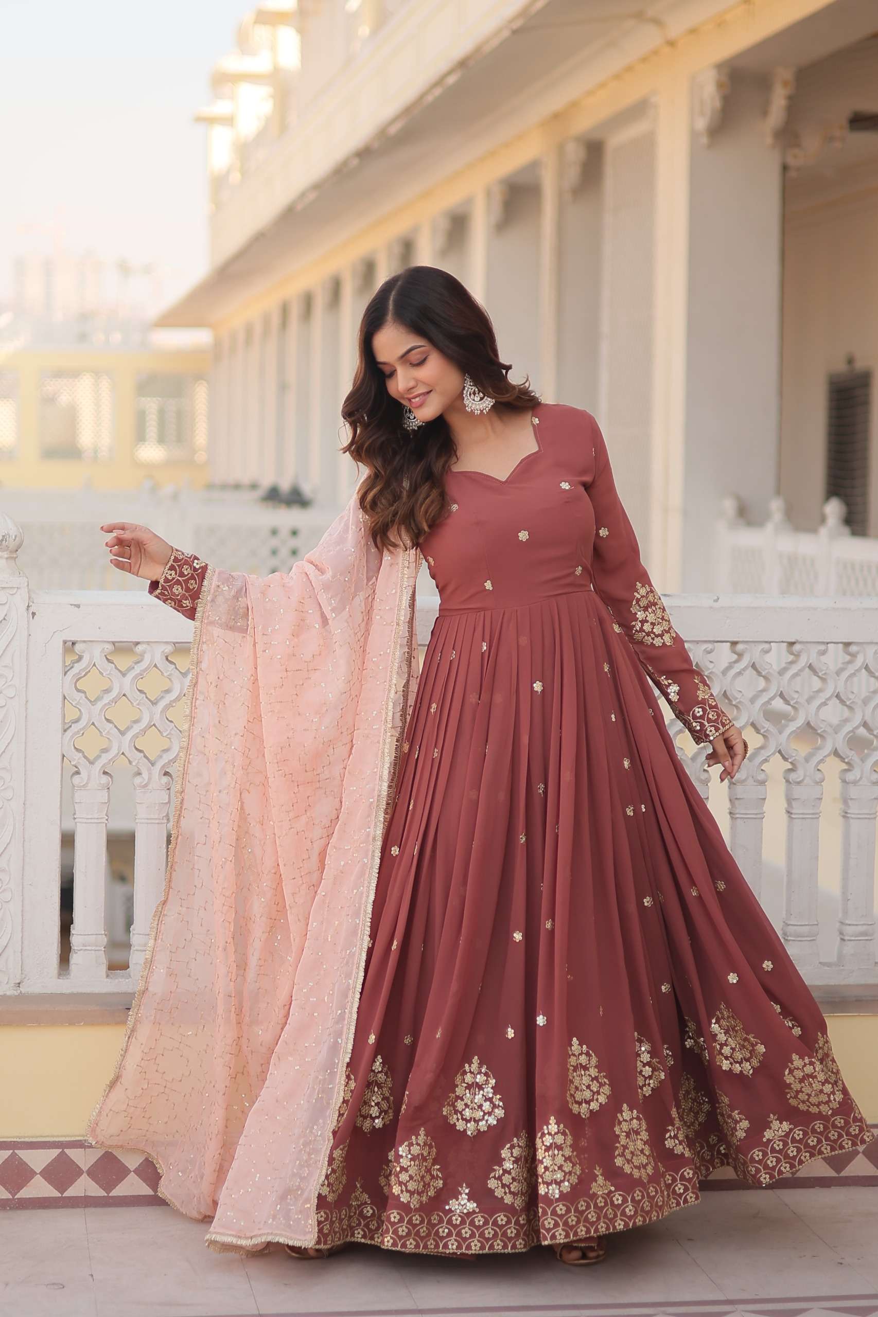 Amazon.com: stylishfashion Indian/Pakistani Designer Ready to Wear Salwar  Kameez Long Gown Style Anarkali Salwar Suit (Choice 1, Customize stitch) :  Clothing, Shoes & Jewelry