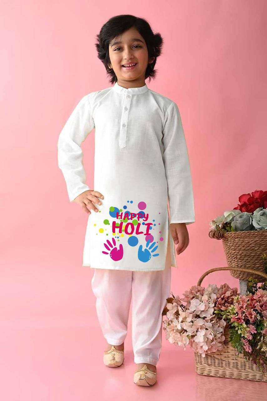 KIDS SPECIAL COTTON WITH HOLI SPECIAL READYMADE KURTA COLLECTION