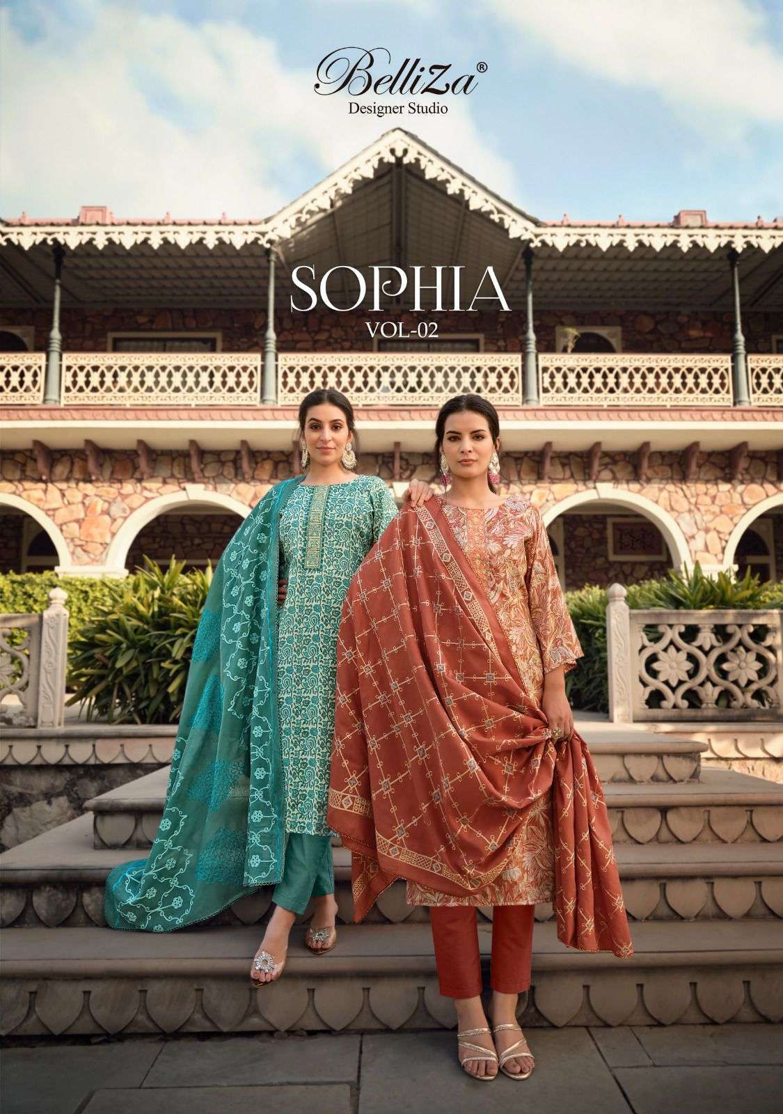 Belliza Designer Studio Sophia vol 2 jam cotton with printed summer wear dress Material collection at best rate