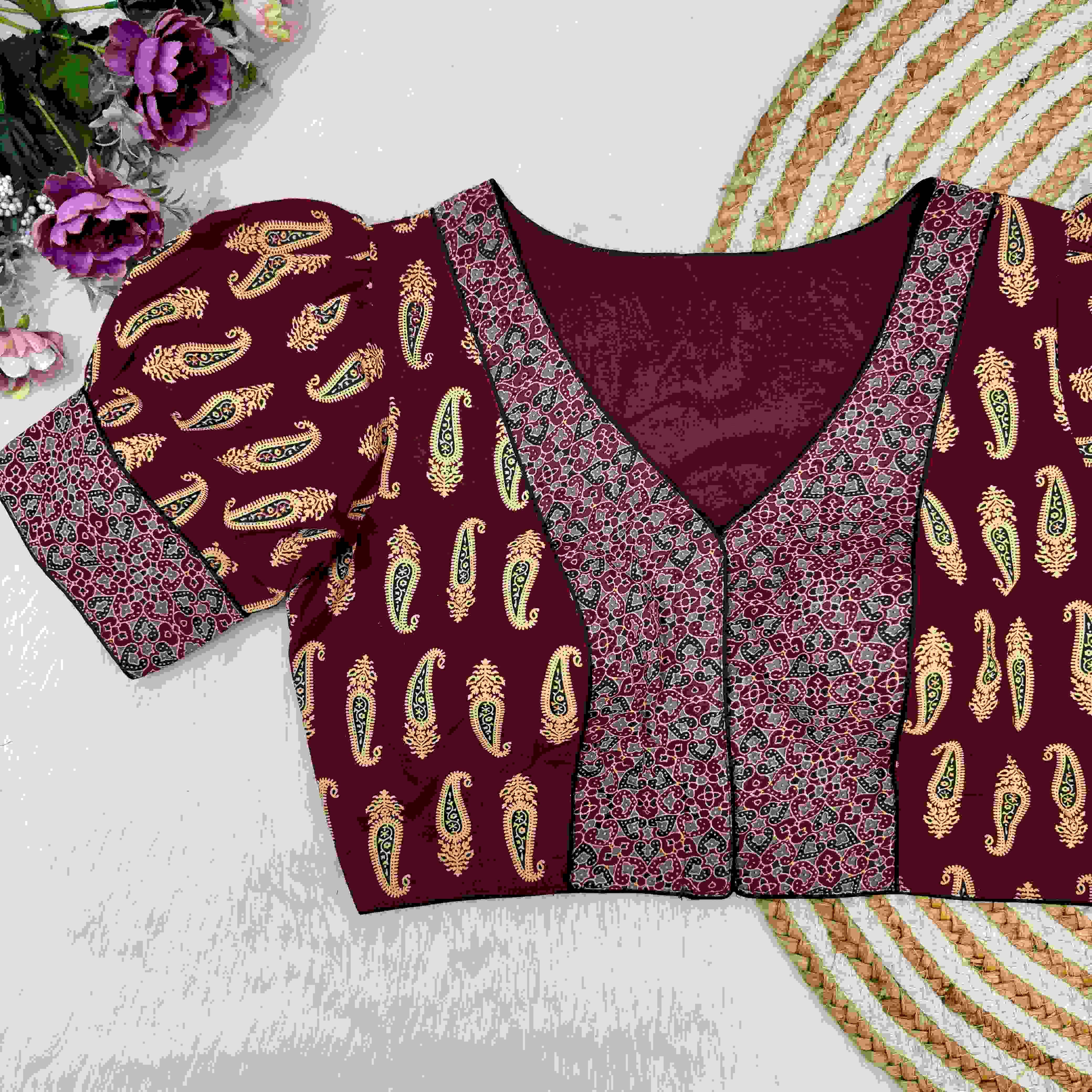 COTTON WITH AJRAKH PRINTED FANCY LOOK SUMMER SPECIAL READYMADE BLOUSE COLLECITON AT BEST RATE