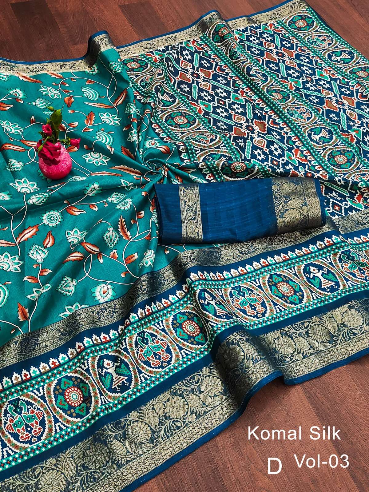 mukunda vol 8 kalamkari printed dola silk with regular wear saree collection at best rate 