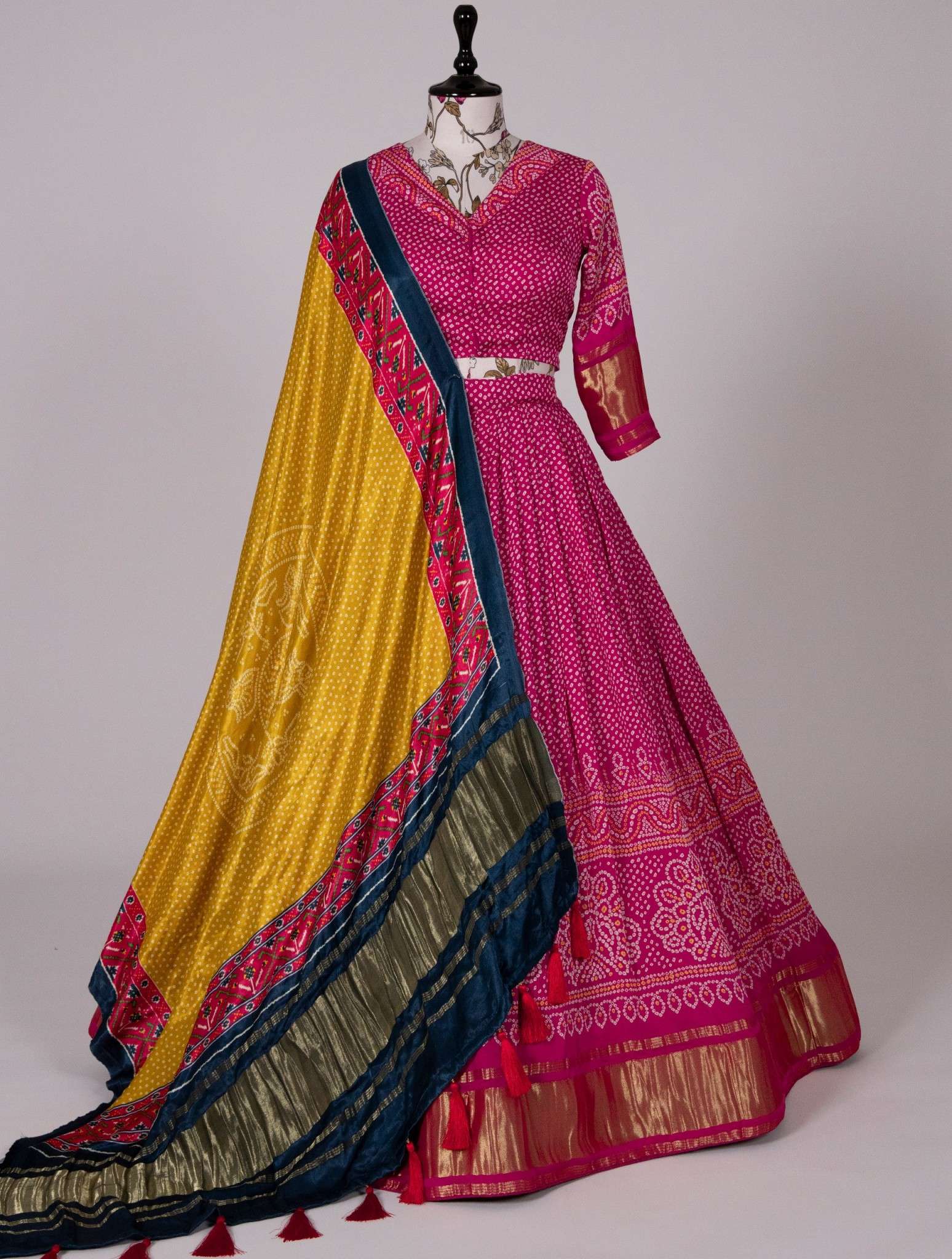 gajji silk designer colorful lehenga choli collection