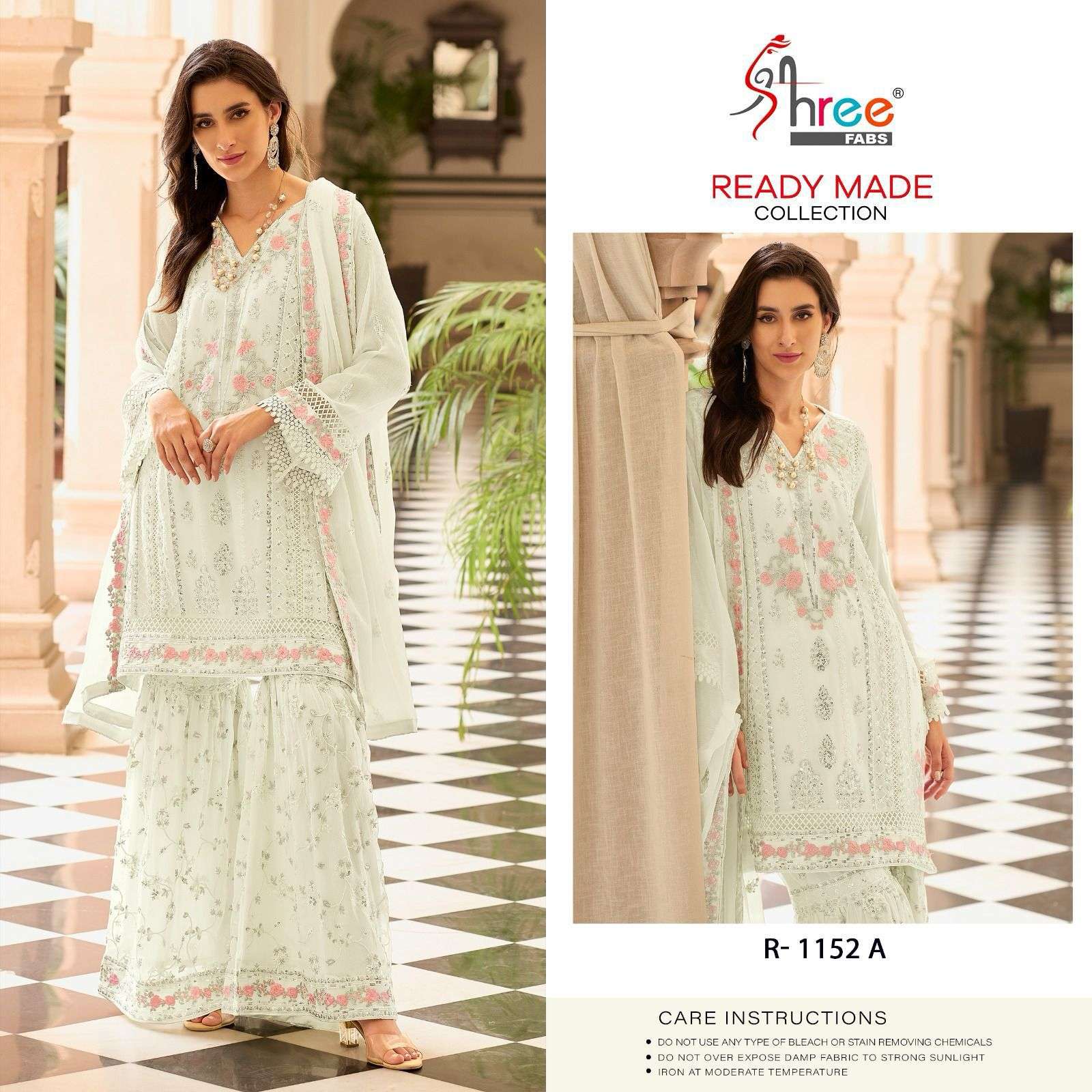 SHREE FABS 1152 CHIFFON WITH EMBROIDERY WORK EID FESTIVAL SPECIAL READYMADE PAKISTANI SUITS COLLECTION