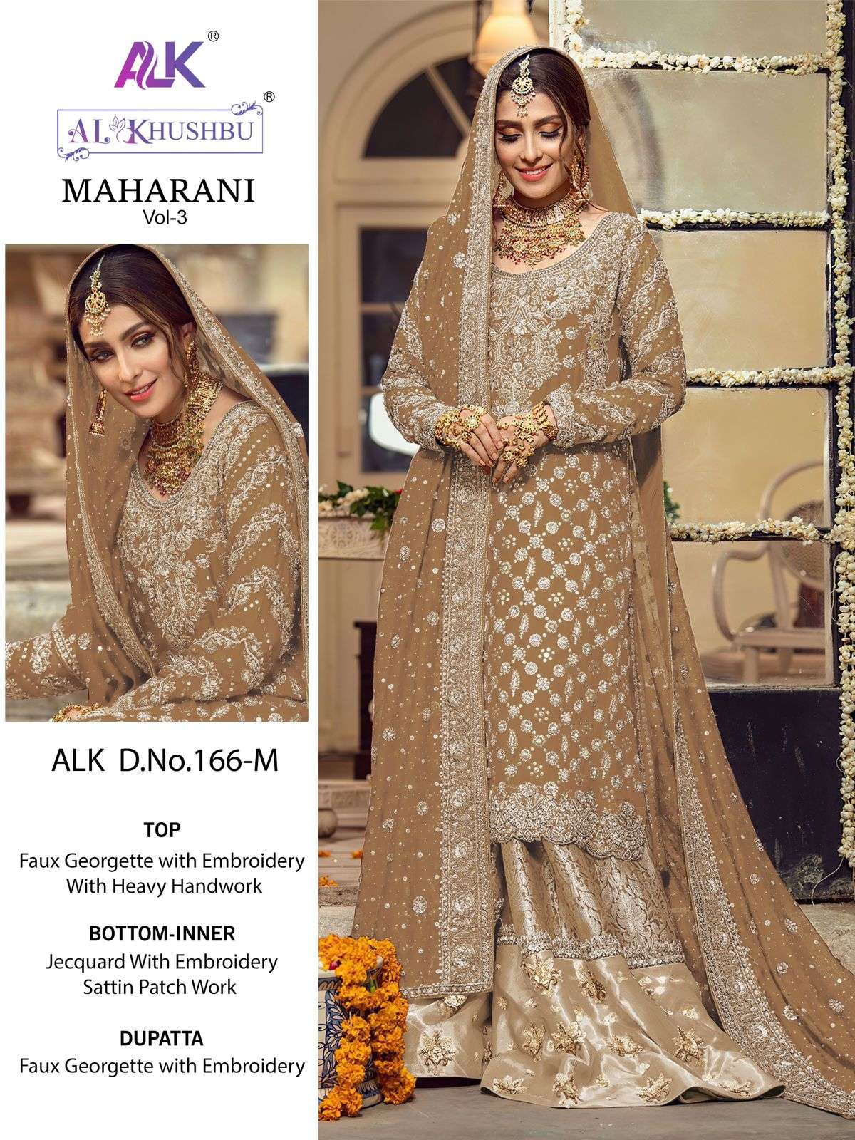 AL KHUSHBU 166 GEORGETTE WITH DESIGNER PAKISTANI SUITS COLLECTION AT BEST RATE
