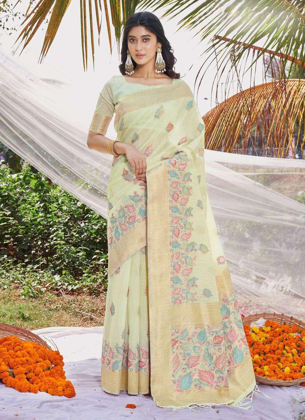 BUNAWAT  FEMINA COTTON VOL 2 COTTON WITH SUMMER SPECIAL LIGHT SHADES SAREE COLLECTION AT BEST RATE