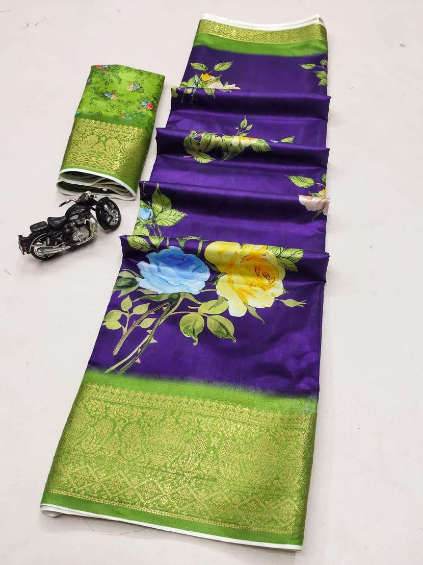 DOLA SILK WITH DIGITAL PRINTED FANCY PARTY WEAR SAREE COLLECTION AT BEST RATE