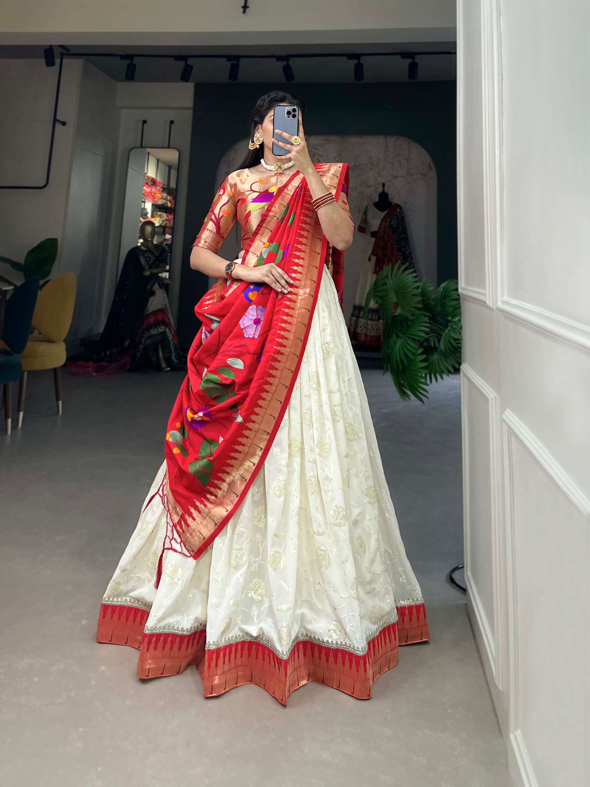georgette white color lehenga choli collection amazing rates online