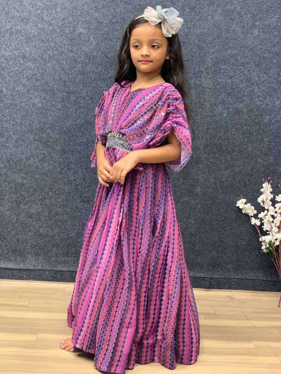 GEORGETTE WITH WESTERN STYLE DESIGNER LONG GOWN KIDS SPECIAL COLLECTION