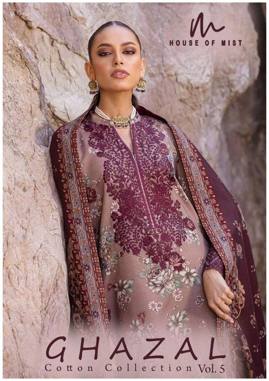 House Of Mist Ghazal Vol 5 COTTON WITH PRINTED PAKISTANI SUITS COLLECTION AT BEST RATE (1)