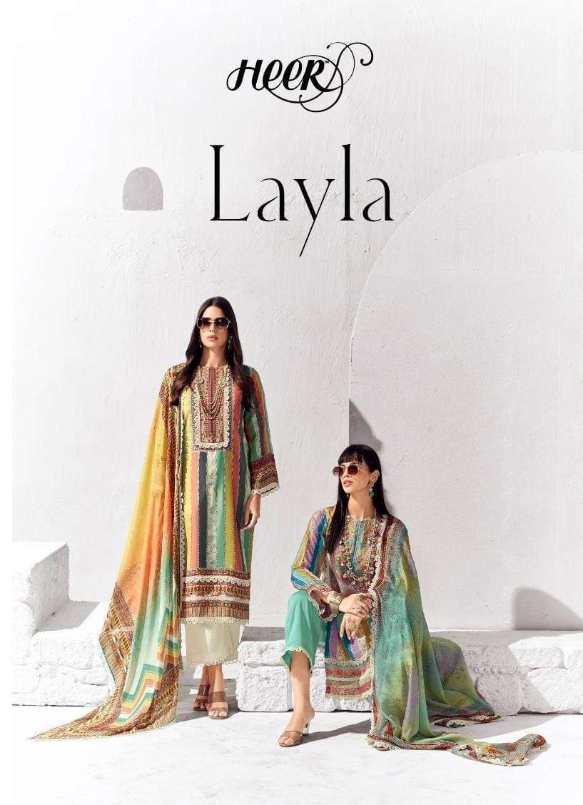 kimora fashion heer layla cotton with printed summer special suits colleciton at best rate