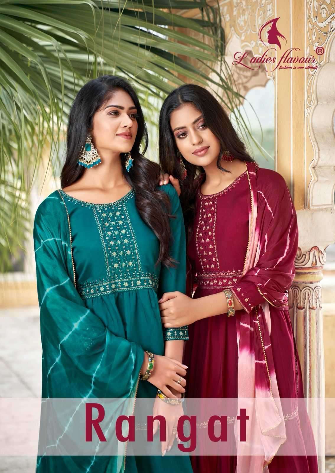 LADIES FLAVOUR RANGAT VISCOSE SILK WITH FANCY READYMADE SUITS COLLECITON AT BEST RATE