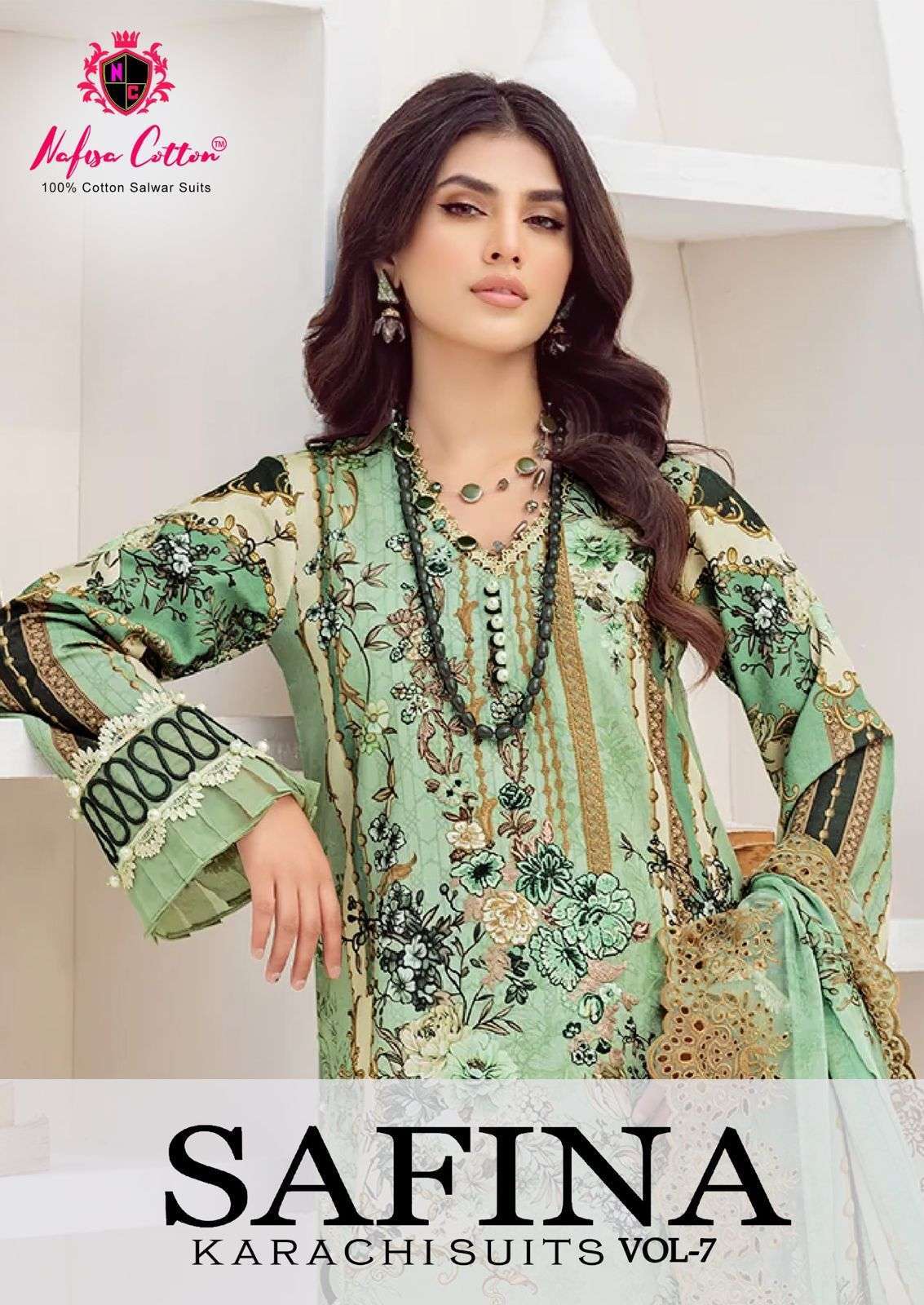 Nafisa Cotton Safina Vol 7  COTTON WITH DIGITAL PRINTED SUMMER SPECIAL SUITS COLLECITON AT BEST RATE