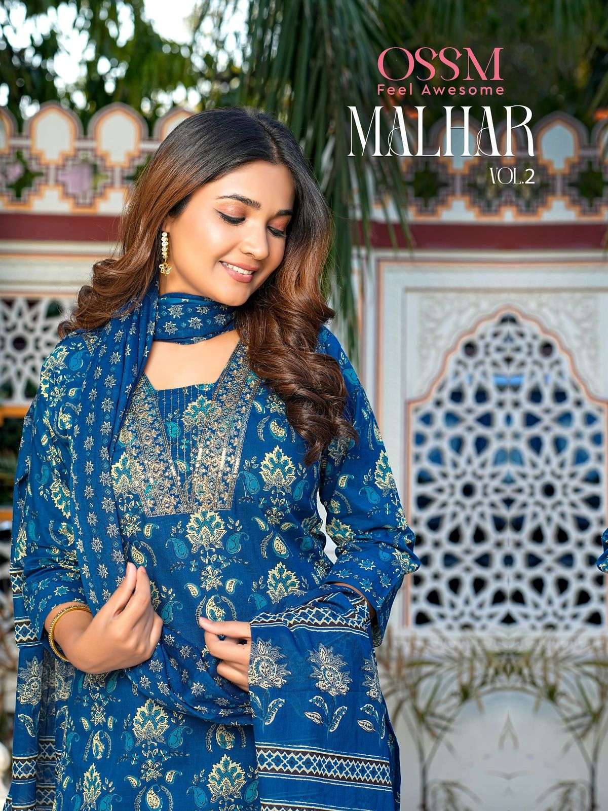 Ossm Malhar Vol 2 COTTON WITH PRINTED SUMMER SPECIAL READYMADE SUITS COLLECTION AT BEST RATE