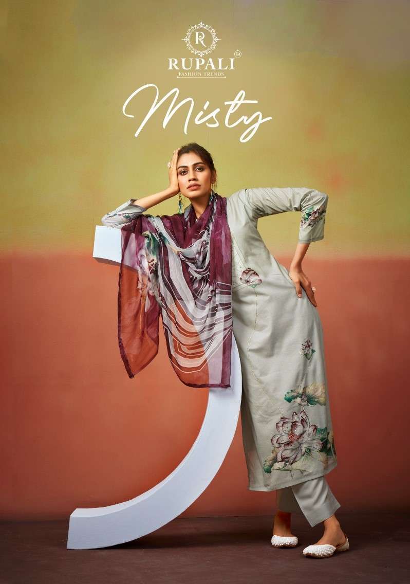 RUPALI FASHION MISTY COTTON WITH PRINTED DRESS MATERIAL COLLECTION AT BEST RATE