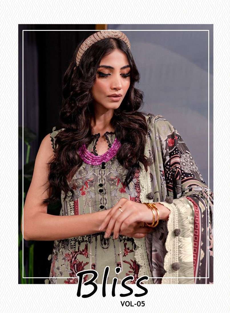 Shraddha Designer Bliss Vol 5 lawn cotton with summer special pakistani suits collection at best rate