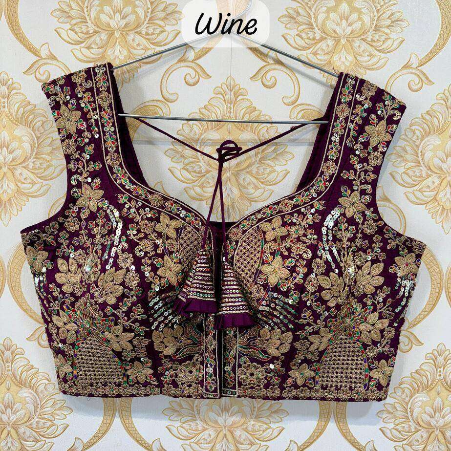 SILK WITH HAND EMBROIDERY WORK FULLYSTICH BLOUSE COLLECTION AT BEST RATE