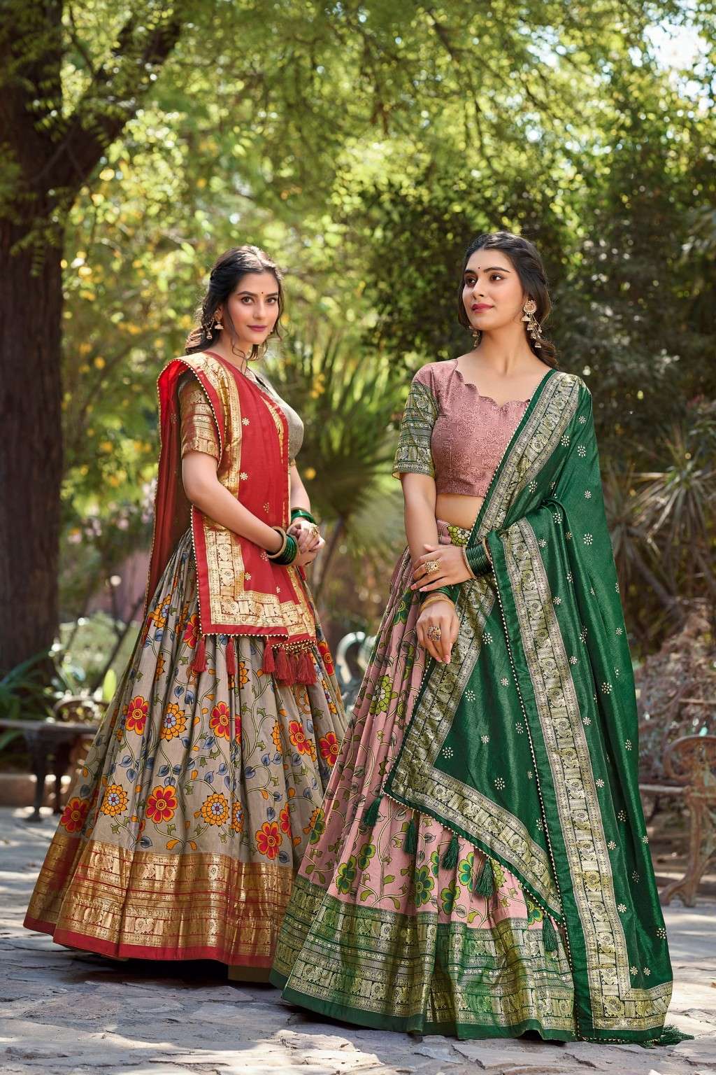 tussar silk lehenga choli collection with awesome designs and prints at wholesale rates