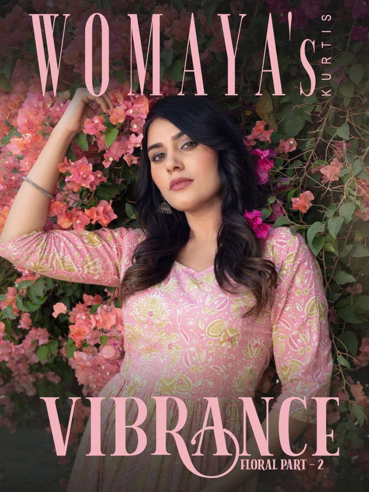Womayas Vibrance Floral Part 2 cotton with summer special long kurti collection at best rate (8)