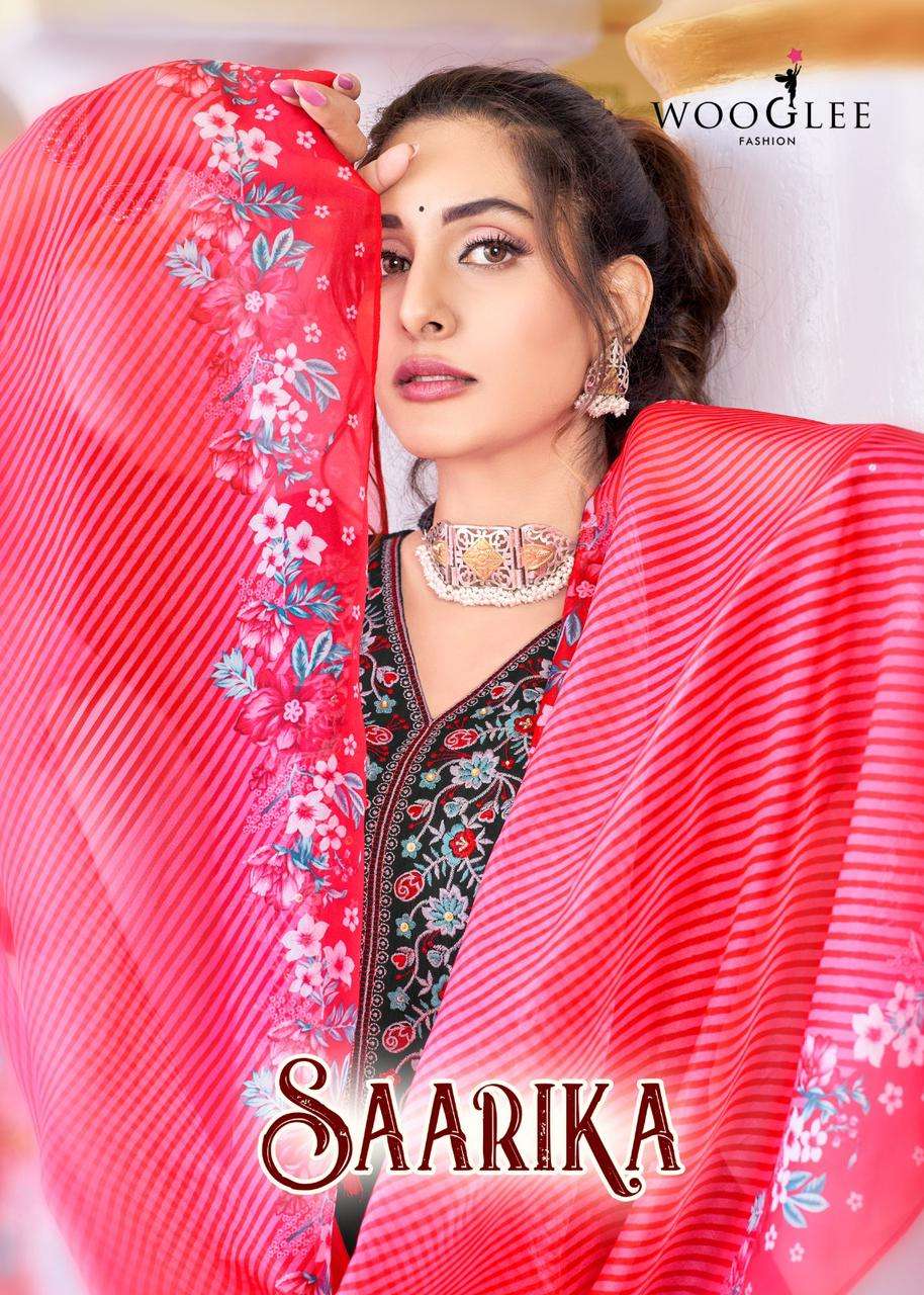 WOOGLEE SAARIKA VISCOSE SILK WITH EMBROIDERY WORK READYMADE SUITS COLLECTION AT BEST RATE