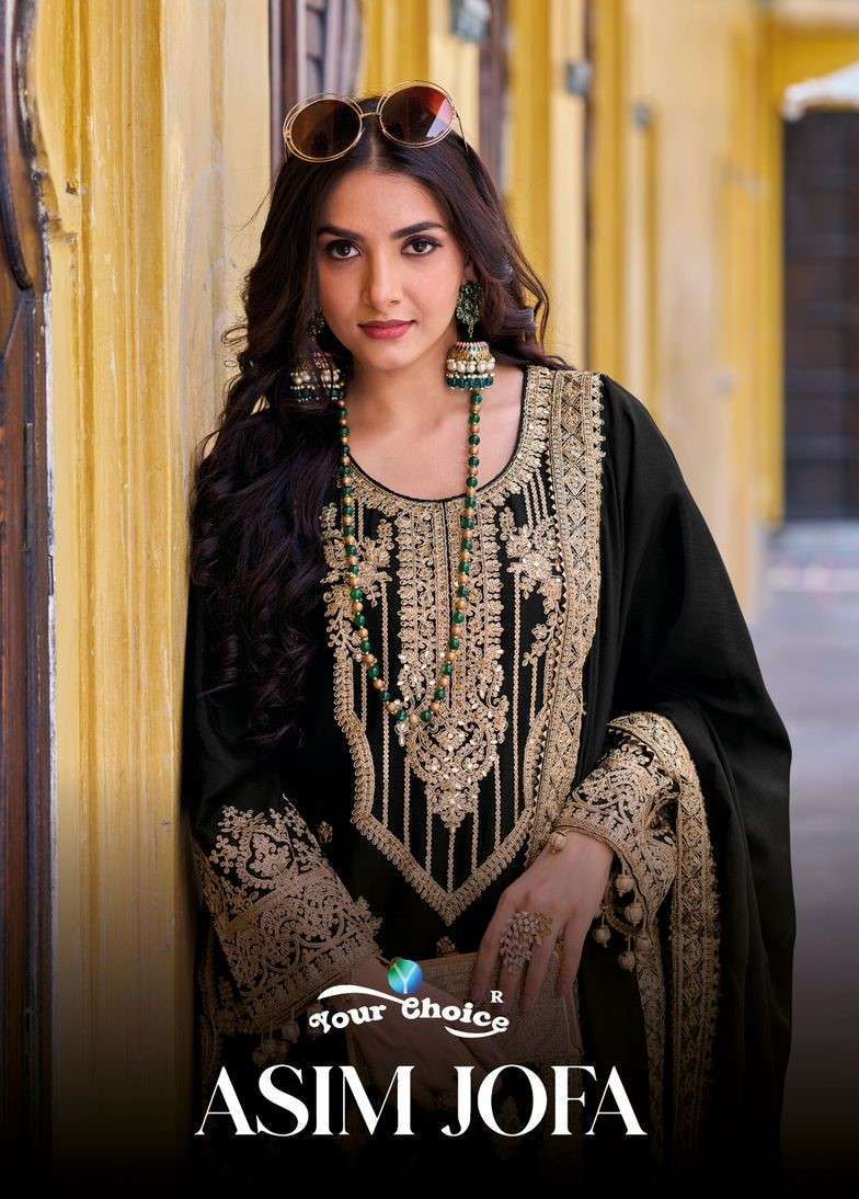 Your Choice Asim Jofa chinon silk with designer readymade pakistani suits collection at best rate